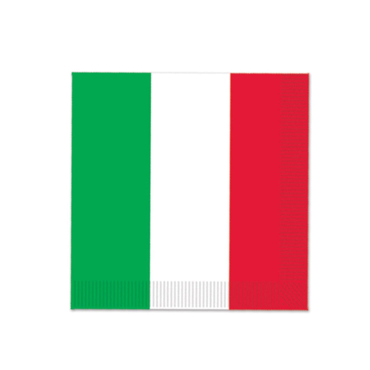 Fiesta Red, White/Green Beverage Napkins - Bulk 192 Pack