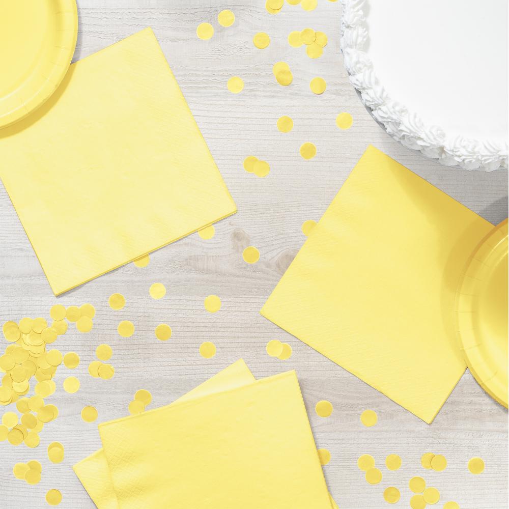 500 pc Bulk Mimosa Yellow Luncheon Napkins