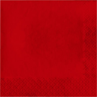 500 pc Bulk Classic Red Luncheon Napkins 3 ply
