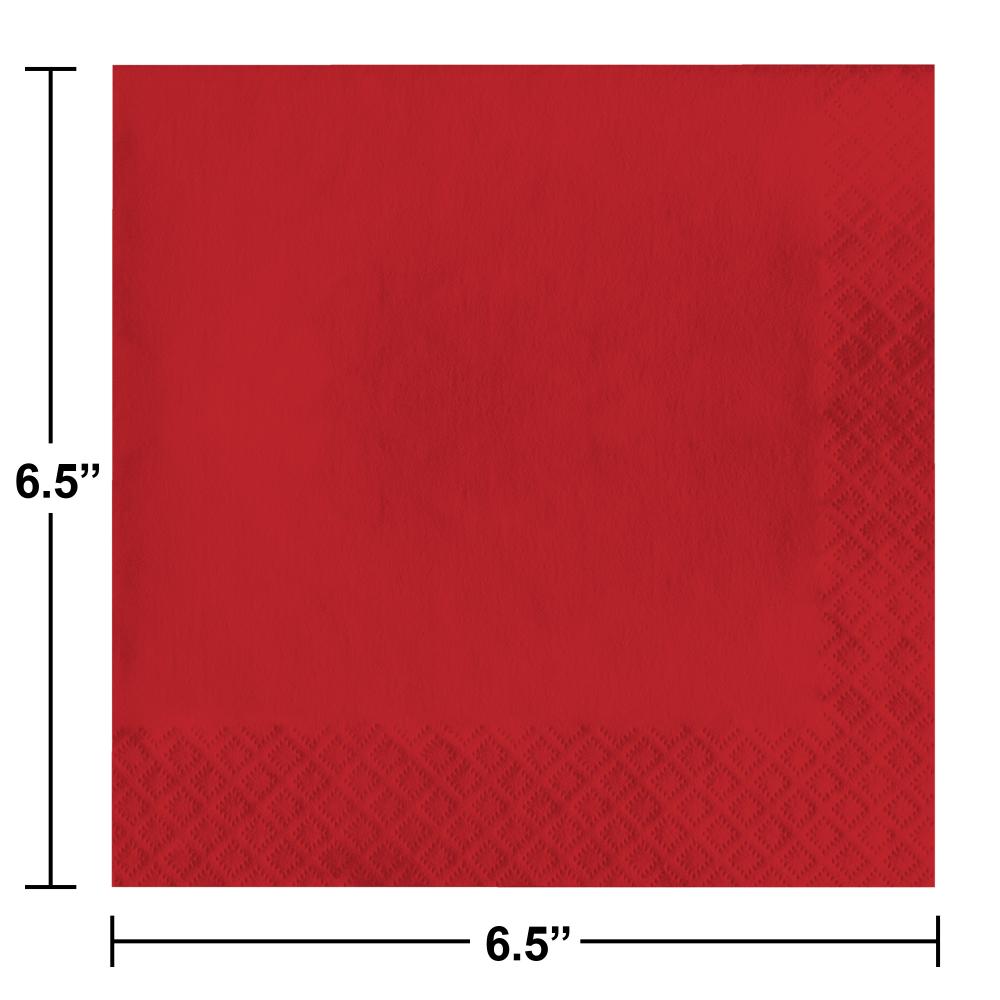 500 pc Bulk Classic Red Luncheon Napkins 3 ply