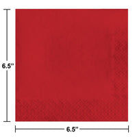 500 pc Bulk Classic Red Luncheon Napkins 3 ply