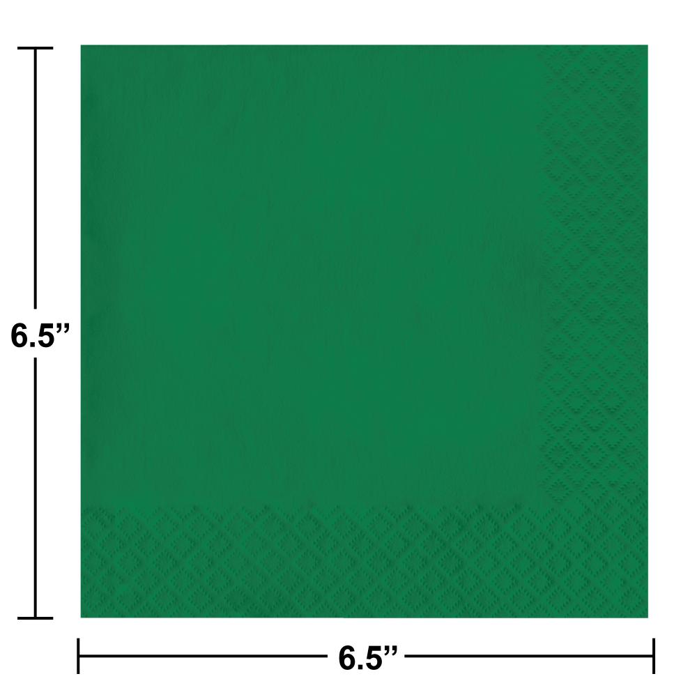 500 pc Bulk Emerald Green Luncheon Napkins 3 ply