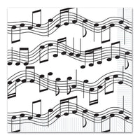 Musical Notes Party Luncheon Napkins - Bulk 192 Pack