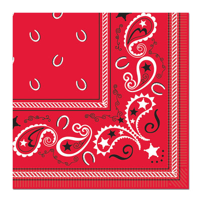Bandana Party Luncheon Napkins - Bulk 192 Pack