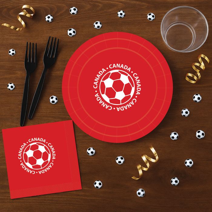 192 Pack Bulk Soccer Luncheon Napkins 2-Ply Canadian Sports - view 4