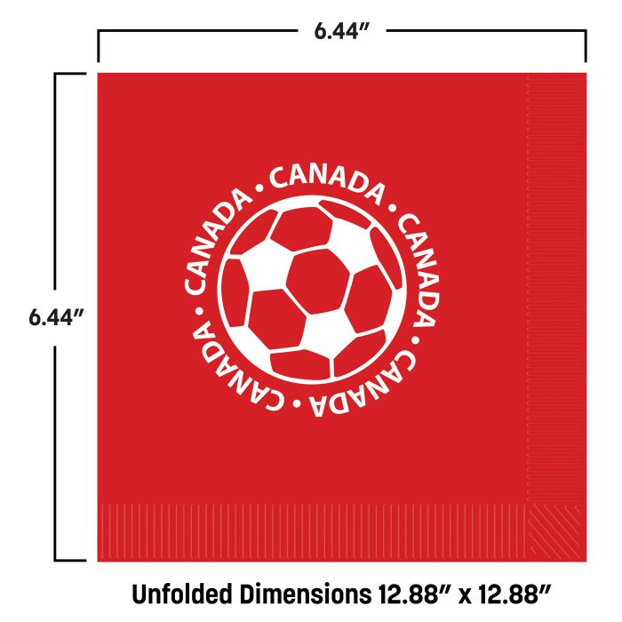 192 Pack Bulk Soccer Luncheon Napkins 2-Ply Canadian Sports - view 3