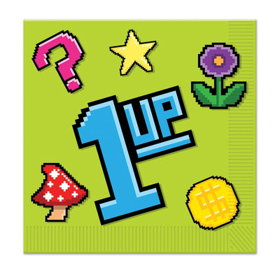 8-Bit Party Luncheon Napkins - Bulk 192 Pack