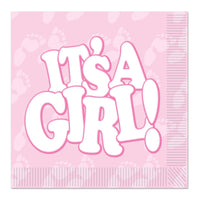 It's A Girl! Luncheon Napkins - Bulk 192 Pack