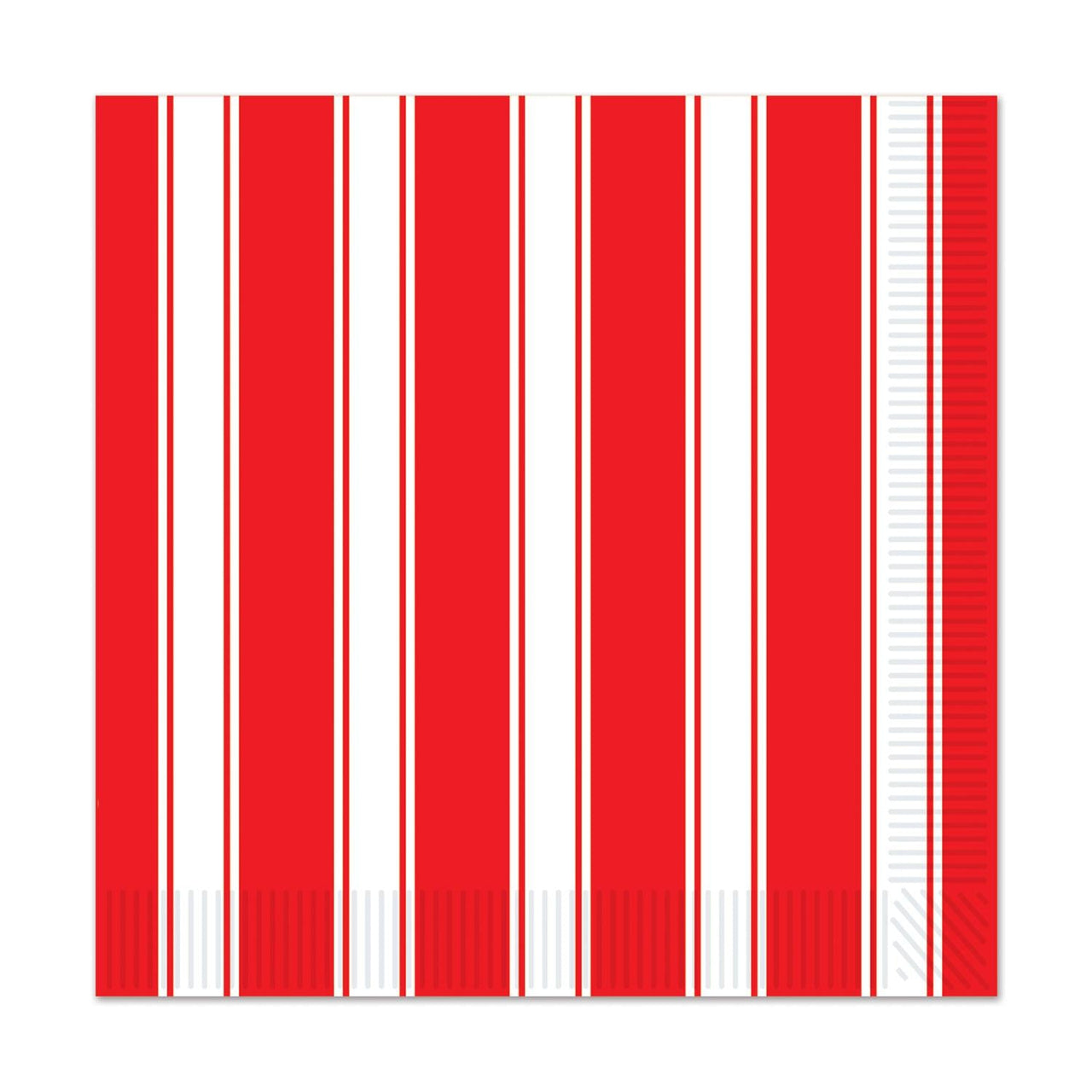 Red/White Stripes Party Luncheon Napkins - Bulk 192 Pack