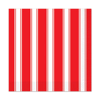 Red/White Stripes Party Luncheon Napkins - Bulk 192 Pack