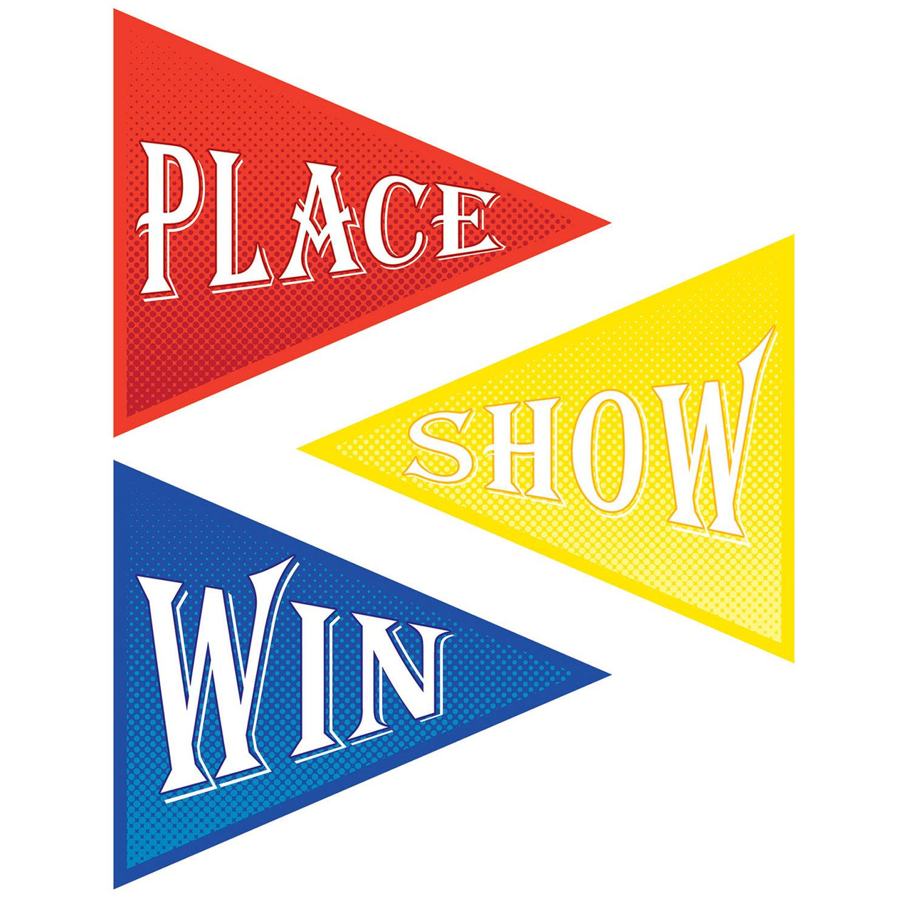 Win, Place/Show Party Cutouts - Bulk 36 Pack