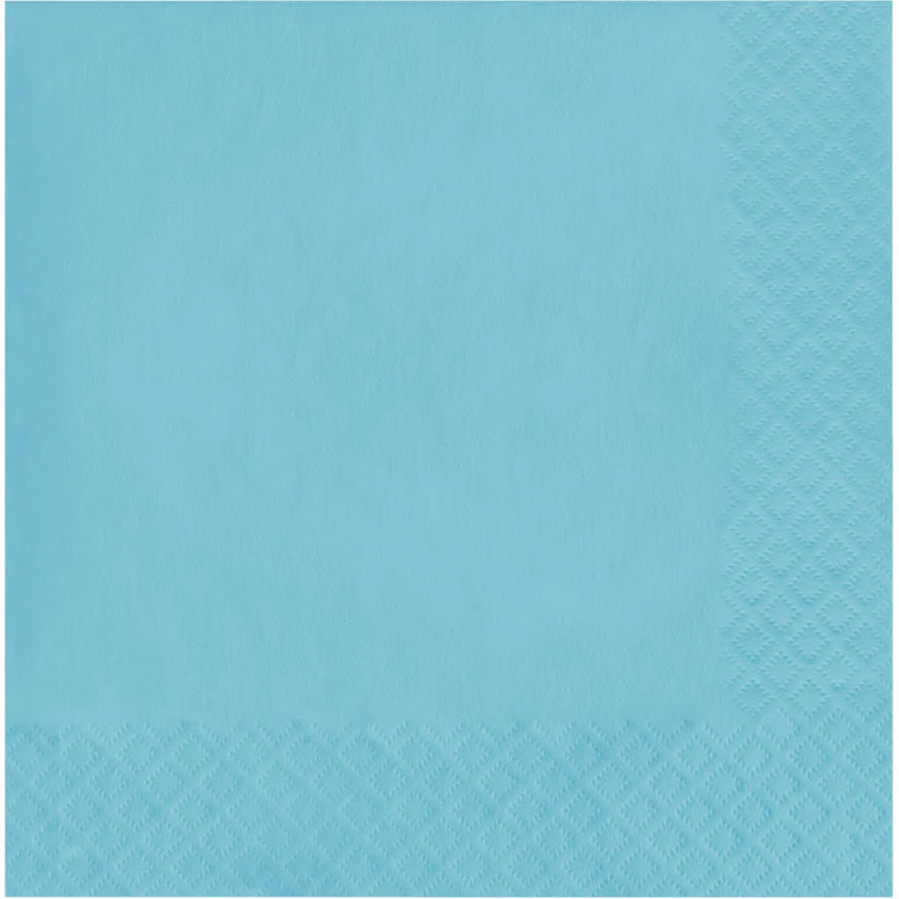 500 pc Bulk Pastel Blue Luncheon Napkins 3 ply