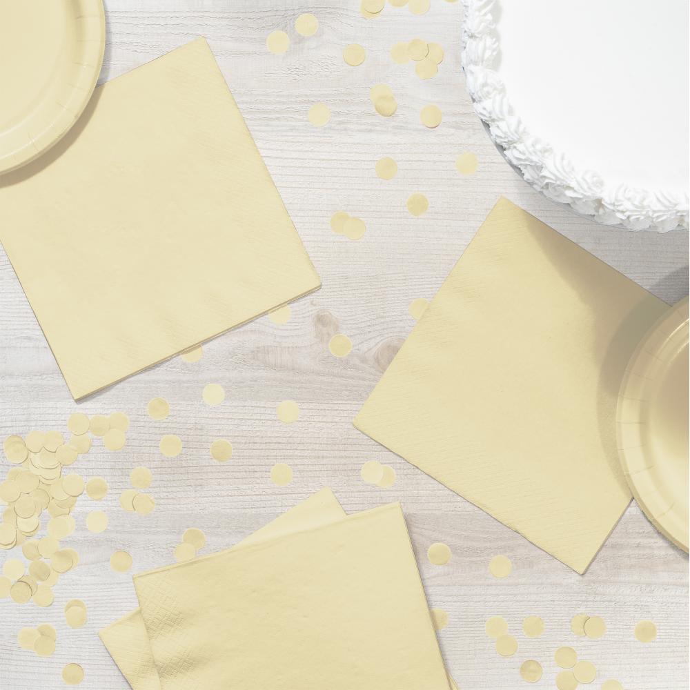 500 pc Bulk Ivory Luncheon Napkins 3 ply