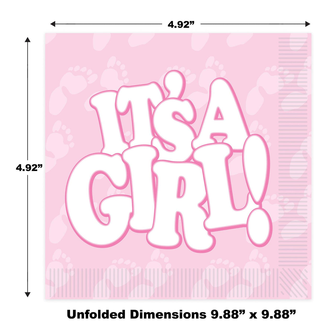 It's A Girl! Beverage Napkins