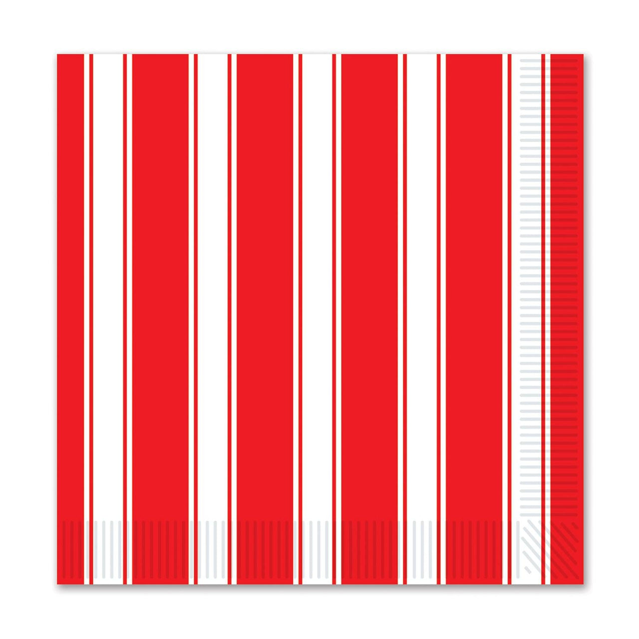 Red/White Stripes Party Beverage Napkins - Bulk 192 Pack