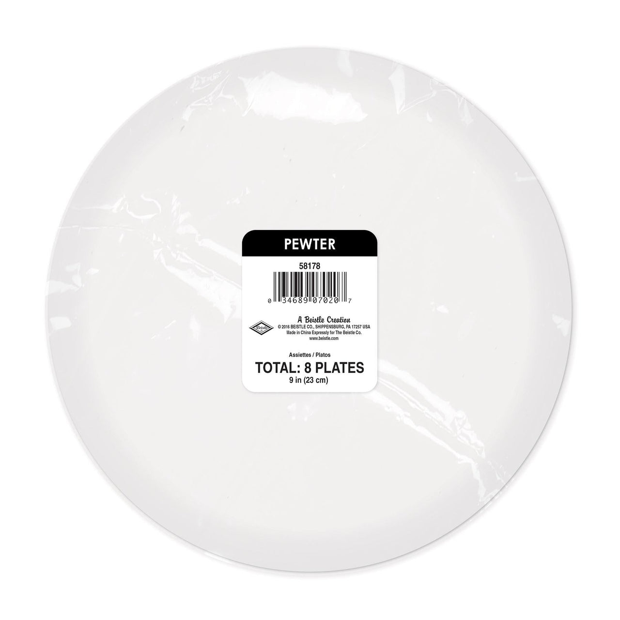 Bulk Pewter Paper Plates (Case of 96) by Beistle