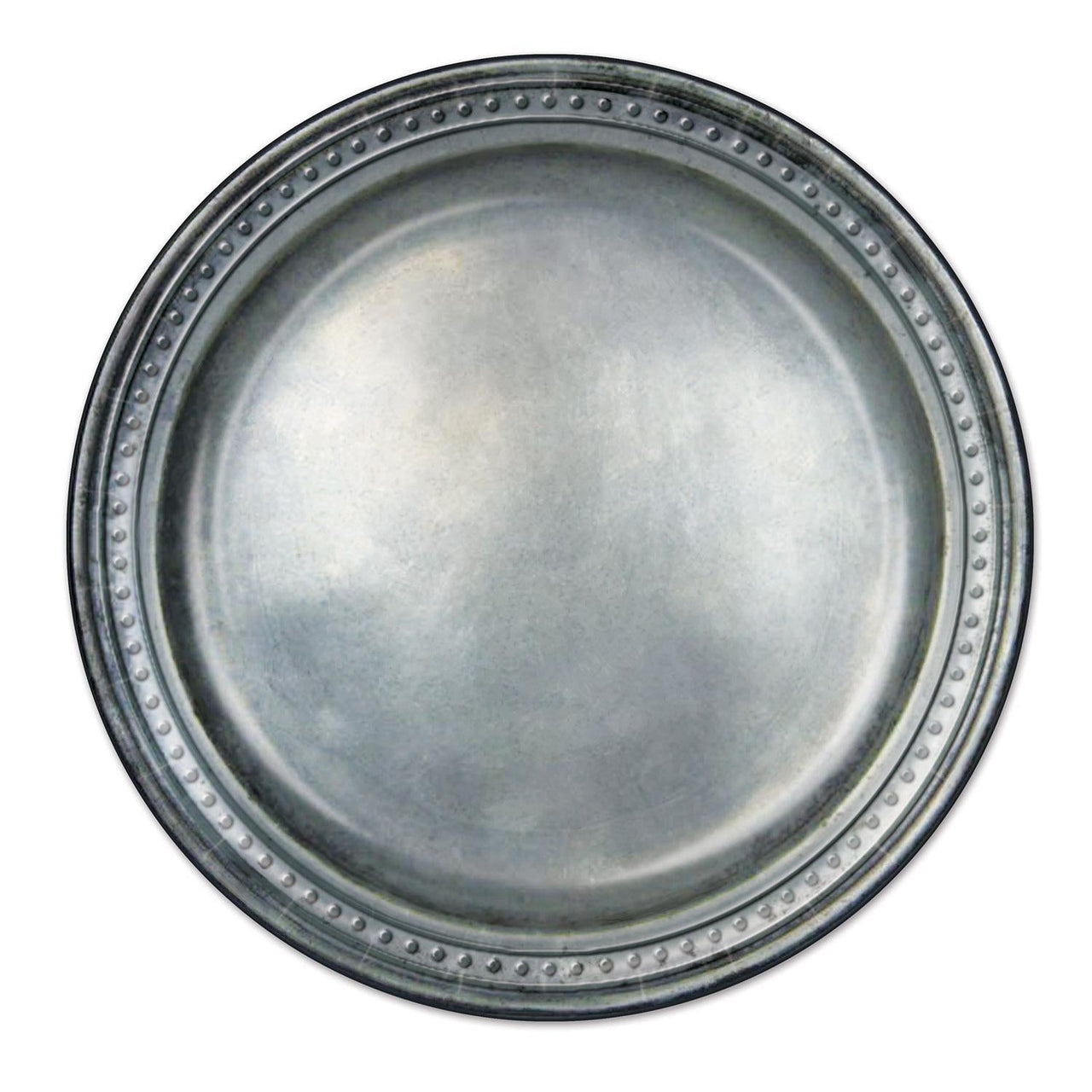 Pewter Color Party Paper Plates 9 inch - Bulk 96 Pack
