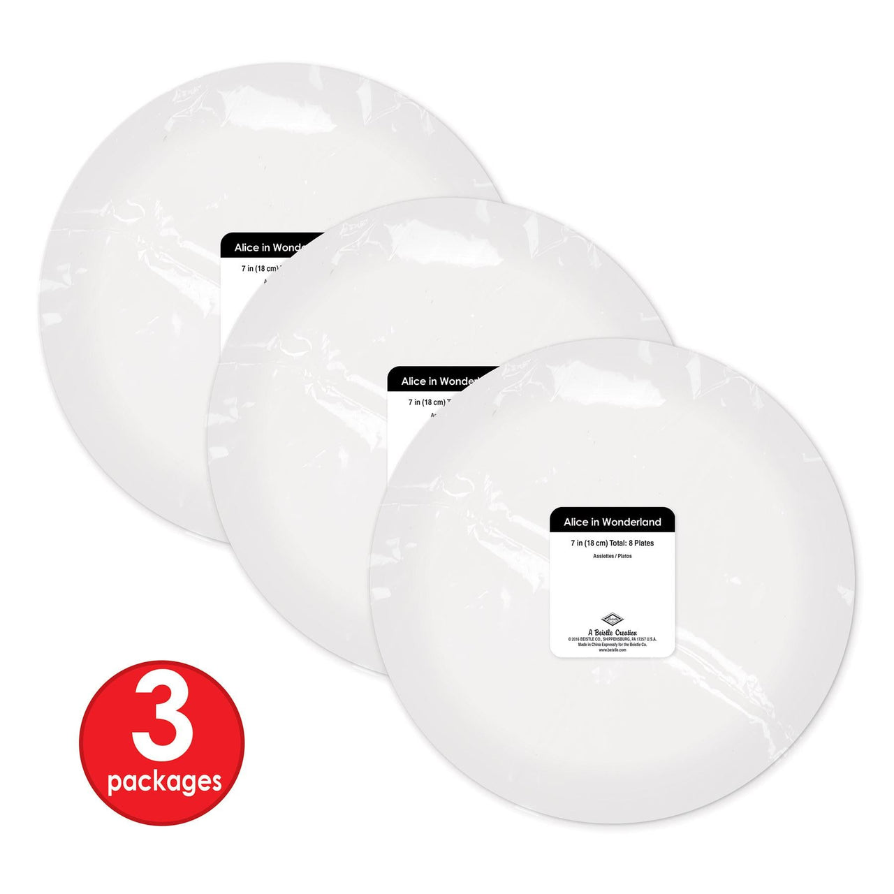 Alice In Wonderland Plates, party supplies, decorations, The Beistle Company, Alice In Wonderland, Bulk, Other Party Themes, Alice in Wonderland