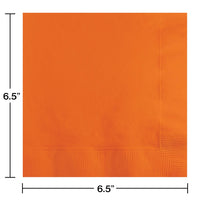 500 pc Bulk Sunkissed Orange Luncheon Napkins 3 ply