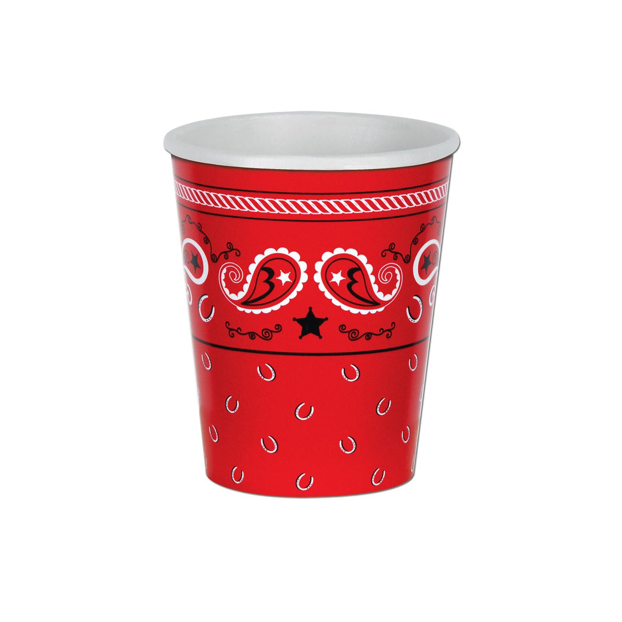 Bandana Party Beverage Cups - Bulk 96 Pack