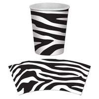 Zebra Print Party Beverage Cups - Bulk 96 Pack