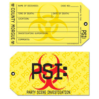 PSI Toe Tag Party Invitations - Bulk 96 Pack