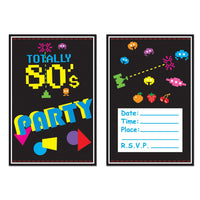 80's Party Invitations - Bulk 96 Pack