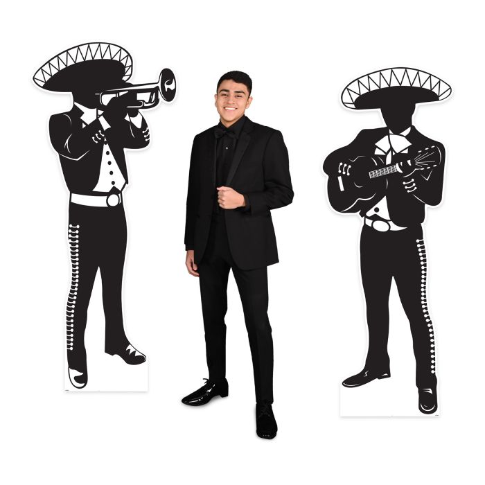 8 Pack Bulk Mariachi Silhouette Stand-Ups