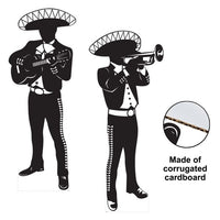 Mariachi Silhouette Stand-Ups (2 per package)