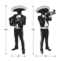 8 Pack Bulk Mariachi Silhouette Stand-Ups