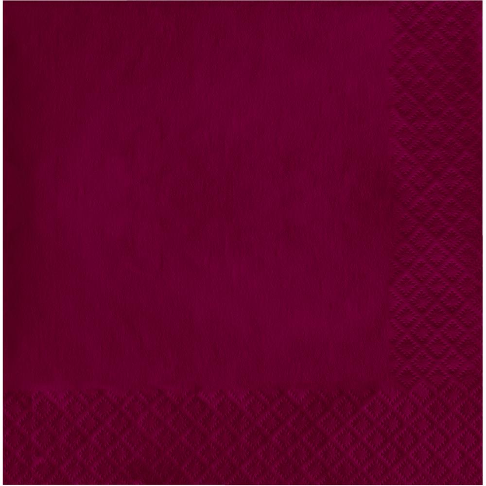 500 pc Bulk Burgundy Luncheon Napkins 3 ply