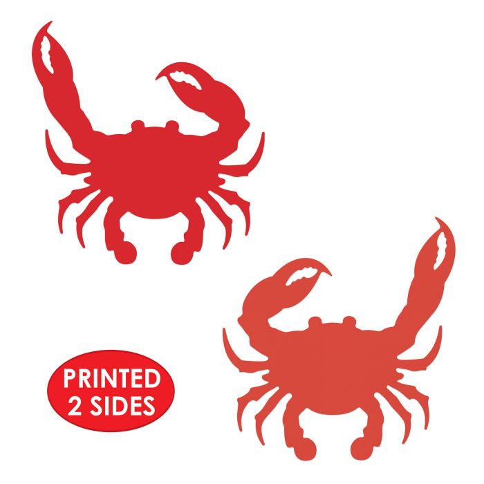 192 Pack Bulk Crab Cutout Decorations