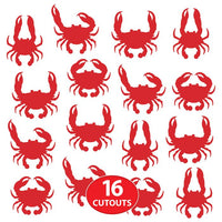 192 Pack Bulk Crab Cutout Decorations
