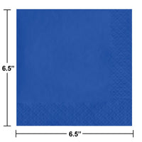 500 pc Bulk Cobalt Blue Luncheon Napkins 3 ply
