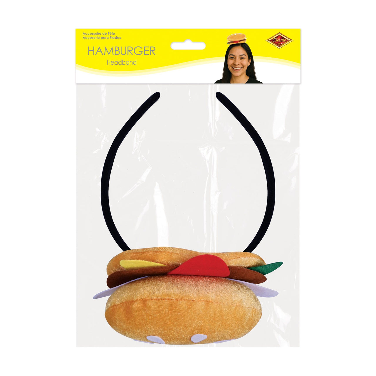 12 Pack Bulk Fun Hamburger Headband Perfect for Parties!