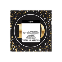 192 Pack Bulk 100th Birthday Beverage Napkins 2-Ply