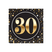 30th Birthday Beverage Napkins (2-Ply) - Birthday Party Supplies