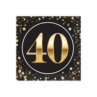 40th Birthday Beverage Napkins  2-Ply Party Supplies