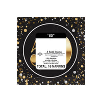 192 Pack Bulk 50th Birthday Beverage Napkins 2-Ply Party Napkins