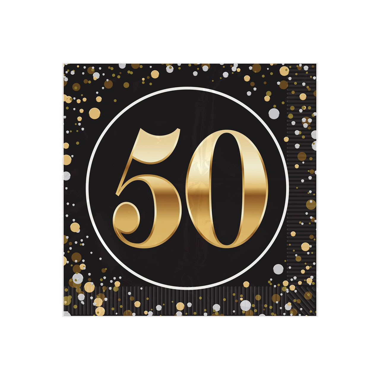 192 Pack Bulk 50th Birthday Beverage Napkins 2-Ply Party Napkins