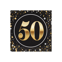 192 Pack Bulk 50th Birthday Beverage Napkins 2-Ply Party Napkins