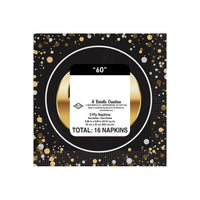 192 Pack Bulk 60th Birthday 2-Ply Beverage Napkins Party Supplies