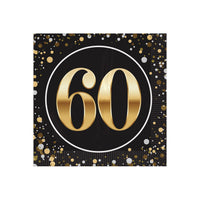 192 Pack Bulk 60th Birthday 2-Ply Beverage Napkins Party Supplies