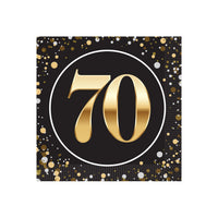 70th Birthday 2-Ply Beverage Napkins - 16 Pack