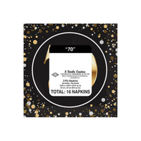 192 Pack Bulk 70th Birthday 2-Ply Beverage Napkins