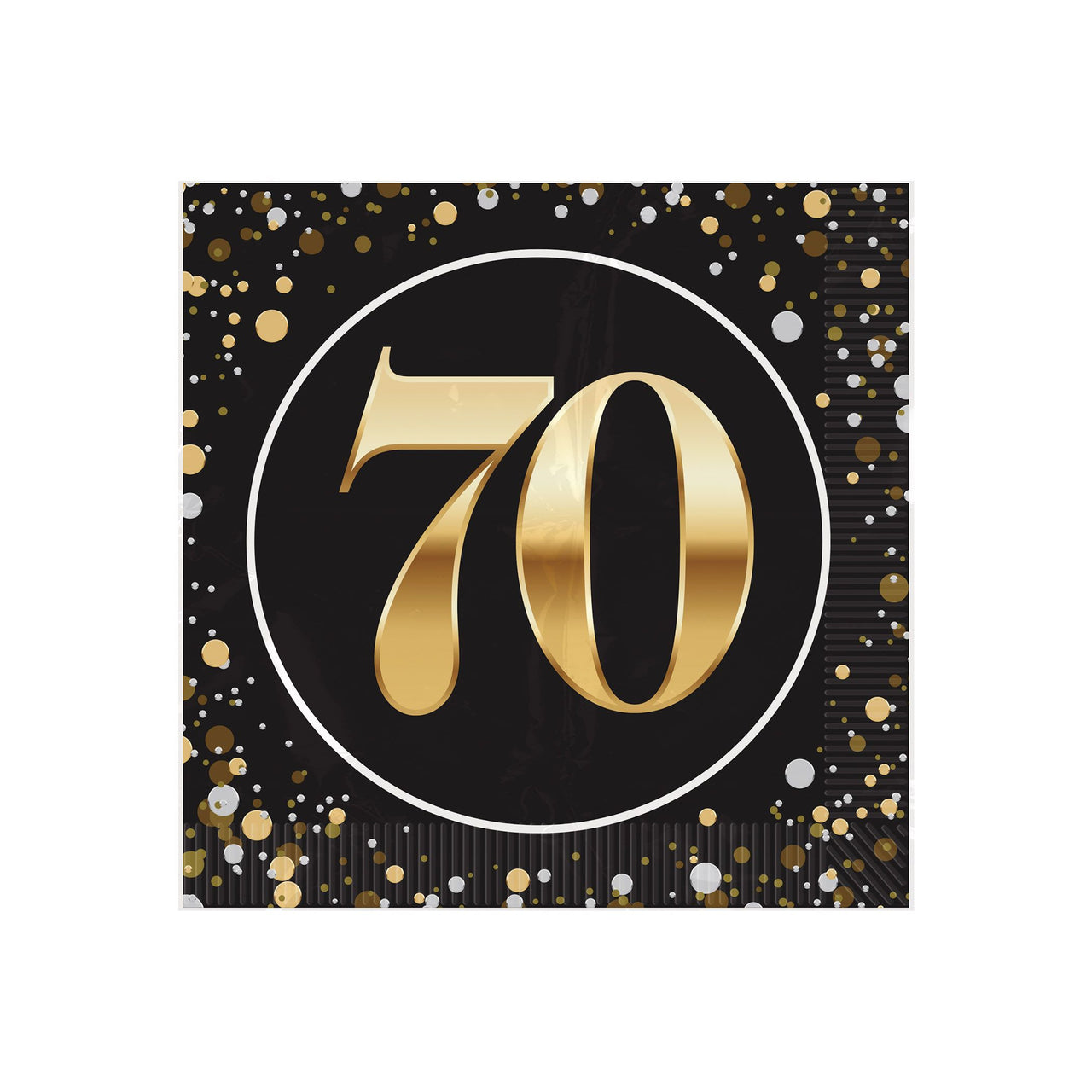 192 Pack Bulk 70th Birthday 2-Ply Beverage Napkins