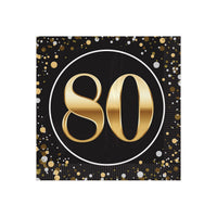 192 Pack Bulk 80th Birthday 2-Ply Beverage Napkins