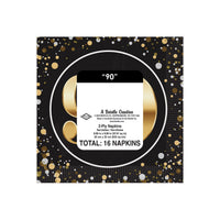 192 Pack Bulk 90th Birthday Beverage Napkins 2-Ply Party Supplies