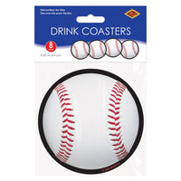 96 Pack Bulk Baseball Coasters Sports Party Tableware