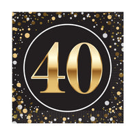 40th Birthday Luncheon Napkins - 2-Ply (16 Pack)